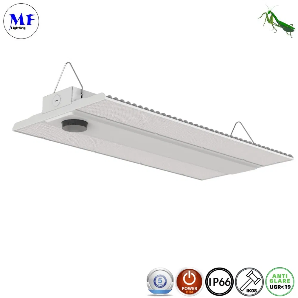 Factory Price Microwave Daylight Sensor 0-10V Dimming 150W IP66 Waterproof Factory Industrial Lighting Fixture Linear Highbay Lamp LED High Bay Light