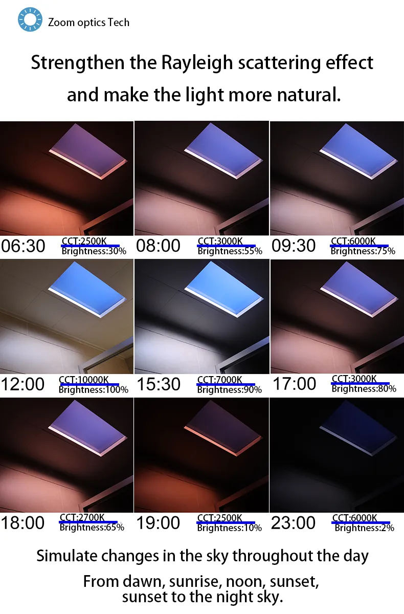 Smart APP Control LED Skylight Ceiling Panel Light Detail 6