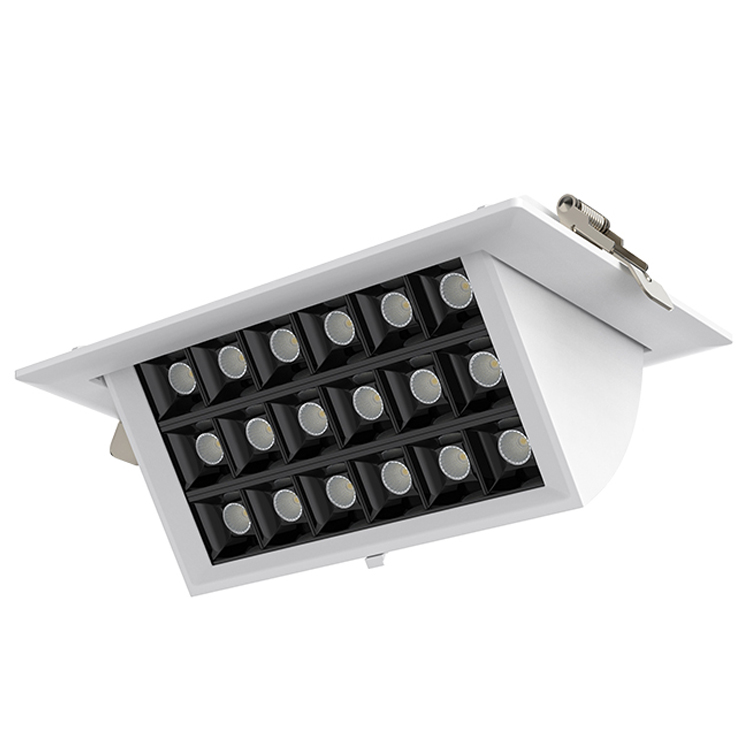 Customized Dimmable Gypsum Ceiling Led Downlight Double square Downlight Recessed Linear Led Light Ip44 Project Commercial Lamp