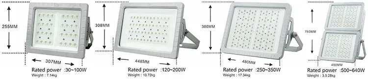 High Quality IP66 250W LED Lighting Housing Flame Proof Tri-Proof Lamps Explosion Proof Recessed