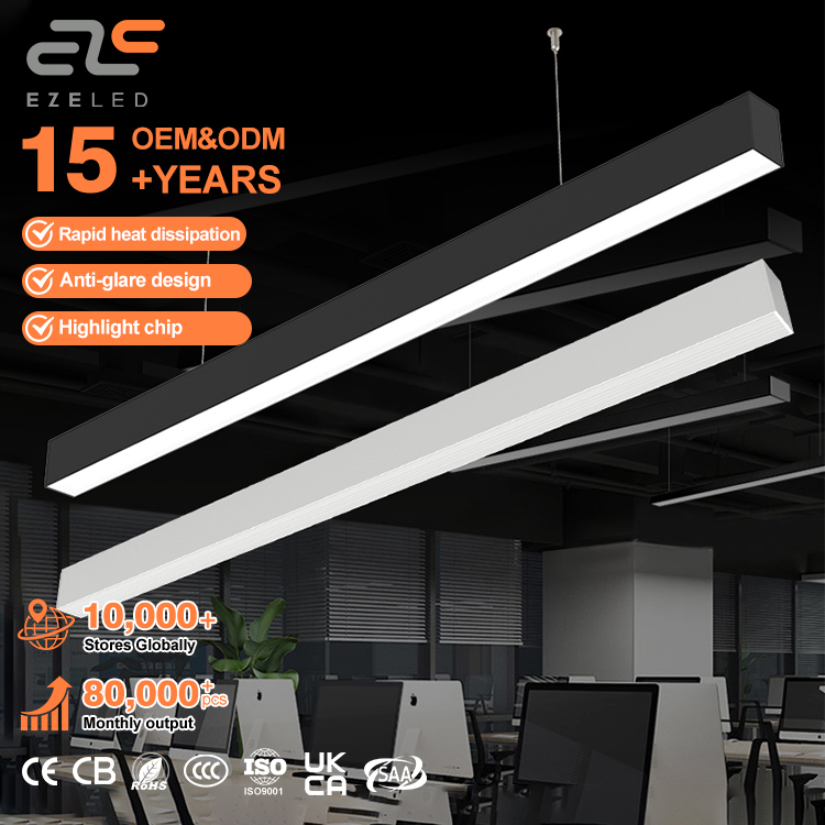 Hot Sale LED Batten Light 20w 30w 40w 50w Indoor Office Hanging Fixture Linear Lighting 2ft 3ft 4ft Led Linear Light