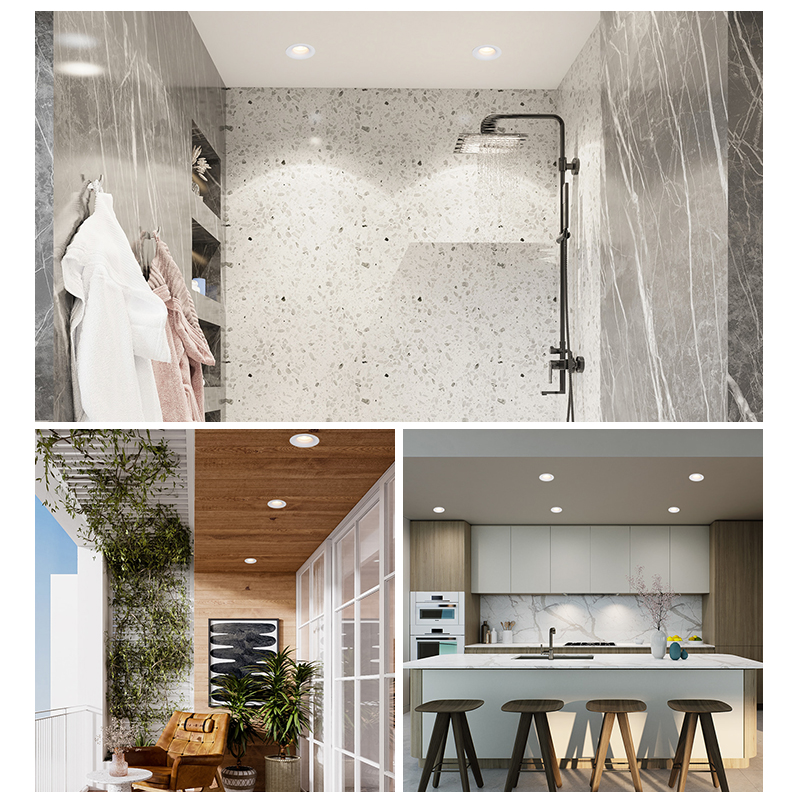TOSEO Custom IP65 Waterproof Down Lights Ceiling Round Light Anti Glare Recessed Led Downlight