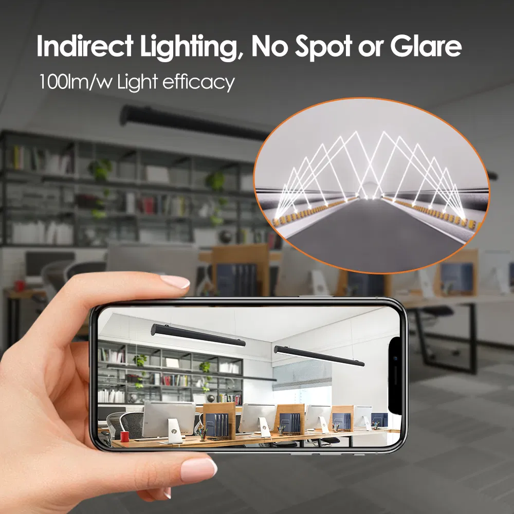 DIP Switch Power Indirect Light Linear Lighting for Shcool and Office