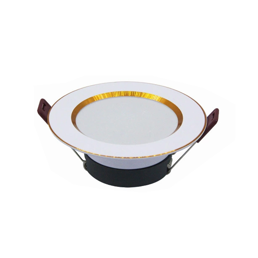 5W 7W Modern Golden Rim LED Downlight Energy Saving Ultra Slim Downlight Spotlights Round Recessed Ceiling Flat Panel Down Light