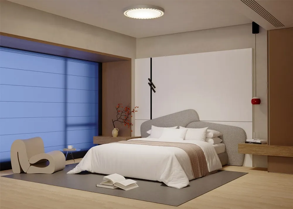 Smart Dimmable LED Composite Ring Ceiling Light with Backlight Zigbee APP Control