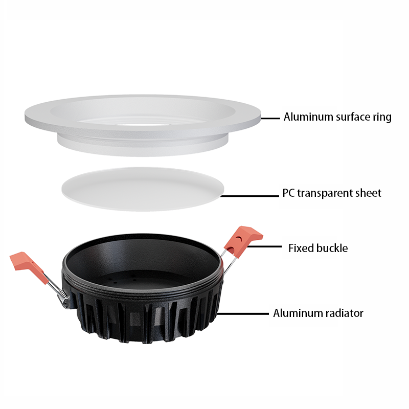 PULUOTI Premium Recessed Full-spectrum LED Aluminum Downlights 90mm Cut Ultra-thin Profiles Modern Indoor Use High CRI Durable