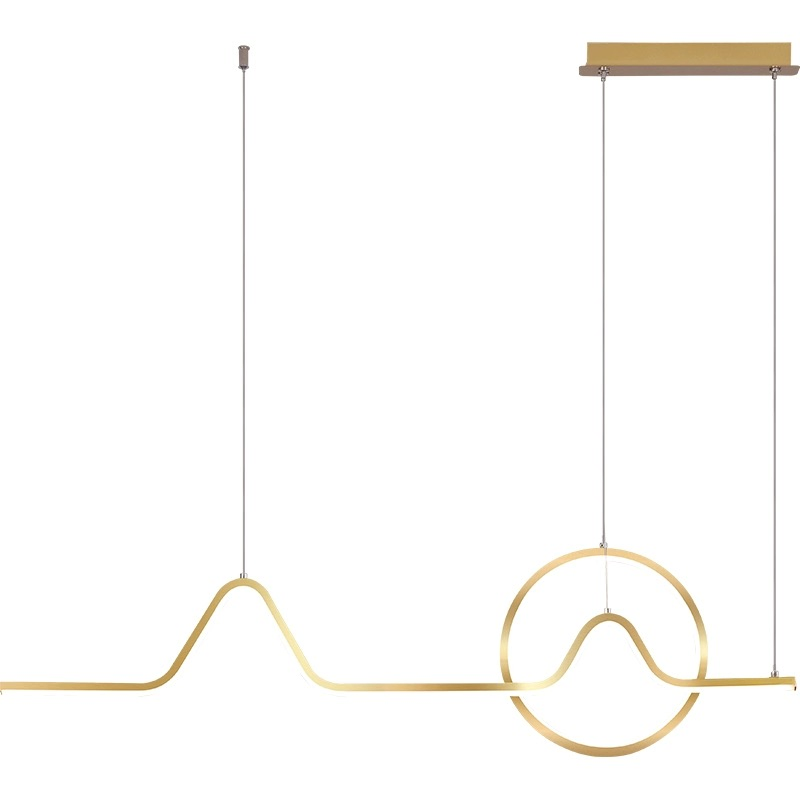 Smart Mobile APP Control LED Dimmable Chandelier Aluminum Acrylic Ceiling Lamp Gold Pendant Light