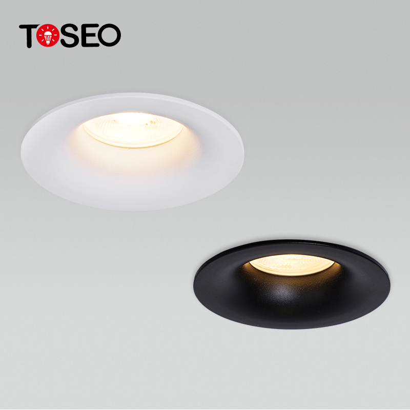 TOSEO Custom IP65 Waterproof Down Lights Ceiling Round Light Anti Glare Recessed Led Downlight