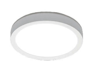 Modern 7.5 Inch Round Ceiling LED Light Flush Mount Panel with Night Light 15W AC Powered Iron Base IP44 Rated CCT Selectable