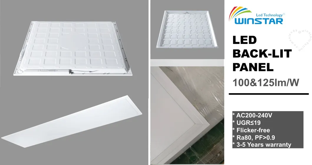 Workshop Office Ceiling 595*595 Ugr<19 Low Glare Flicker Free 36W LED Panel Light