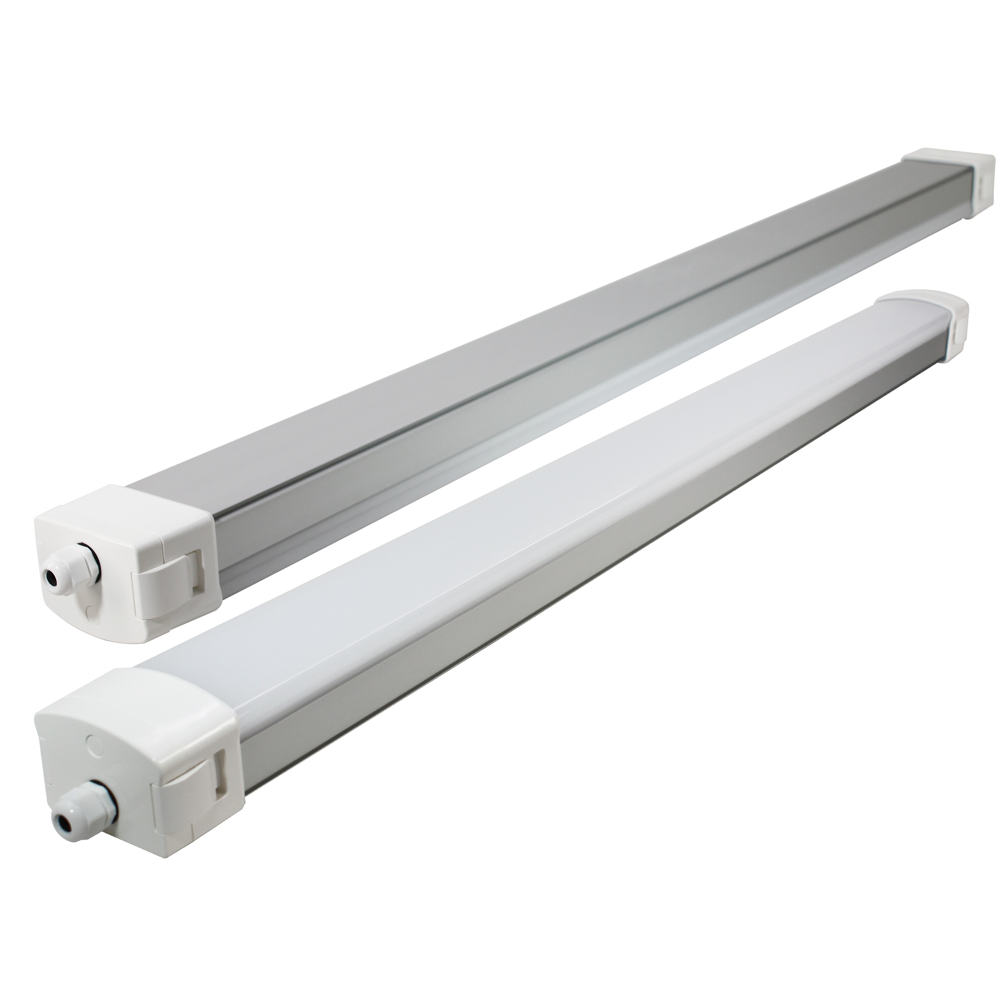IP65 2FT 4FT 5FT Warehouse 40W Commercial Waterproof LED Tri-Proof Batten Light Linear Tube Aluminum Body