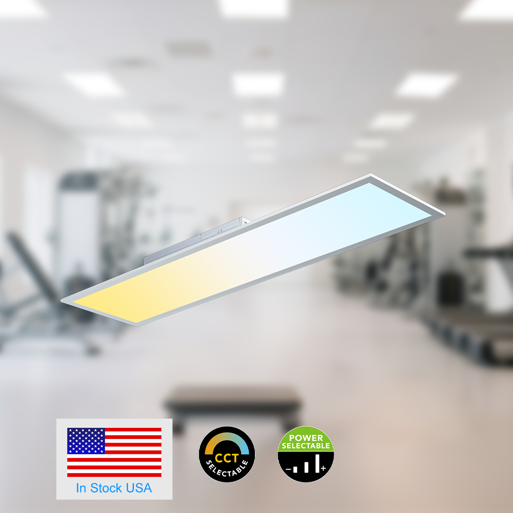 Stock In US 1*4ft 40W 3000K-6500K 140lm/w 5Wattage 5CCT Adjustable Led Ceiling Panel Light