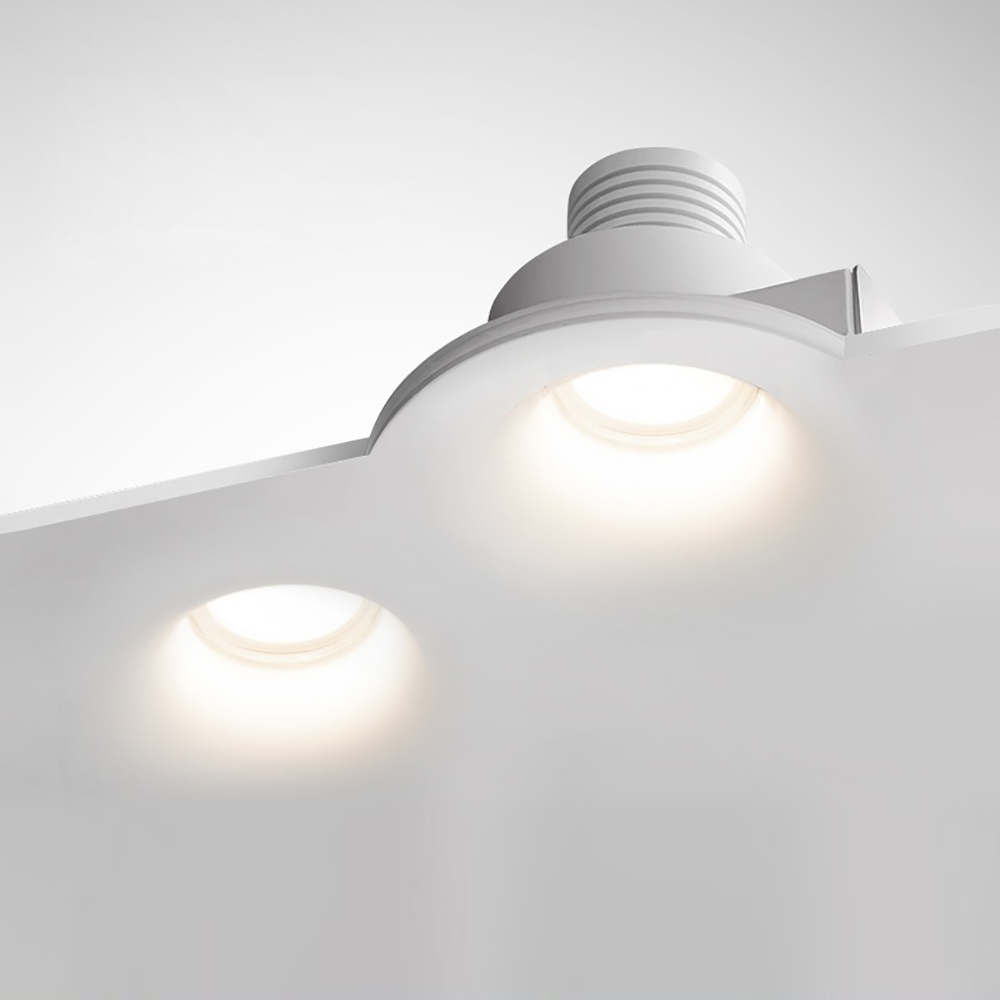 Modern glare recessed led down light for hotel commercial Corridor Intelligent Embedded Slim Ceiling Plaster lampshade frames