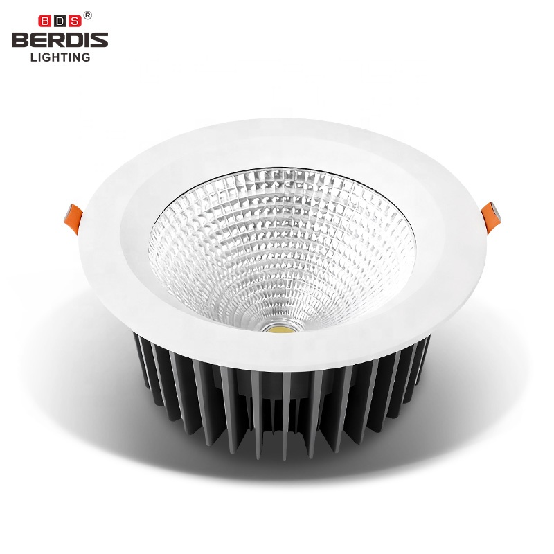 Dustproof Aluminum Die Cast 36W 45W 50W COB Chips LED Downlight for Supermarkets Shopping Malls