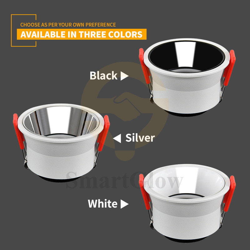 Factory Price Anti Glare Downlights Recessed Ceiling LED Down Light 5W 7W 10W 12W 15W Retrofit Bridgelux Chip COB LED Downlight