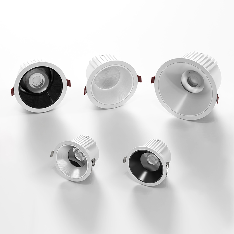Energy Efficient 10W-30W LED Downlights for Recessed Installations Warm White CCT IP65 for Living Room COB SMD Chips Adjustable