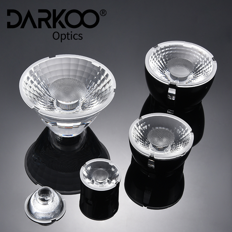 Lens Chip Condenser 28mm Aspheric Ip65 Optical 45mm Injection 30 Degree Light 90mm 25mm 40mm Cob Lens With Downlight Cob Lens