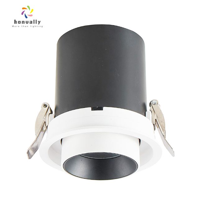 Adjustable 25W Commercial Downlight with White Trim Modern Cob LED Chip Aluminum Body Track Lights