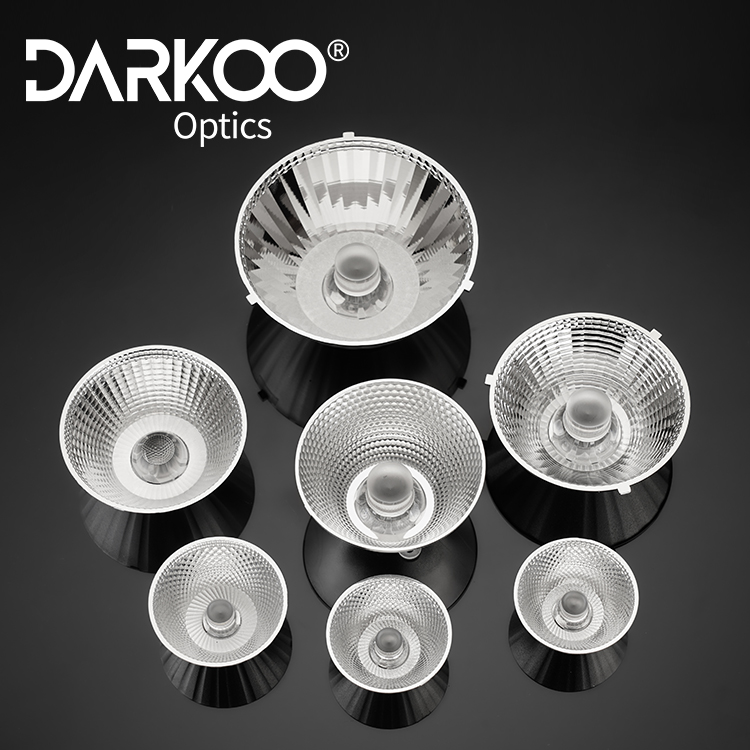 15W Cob Chrome Reflector Led Downlight Module Recessed Deep Reflector 8 Degree Led Cob Reflector Cob Light Lens