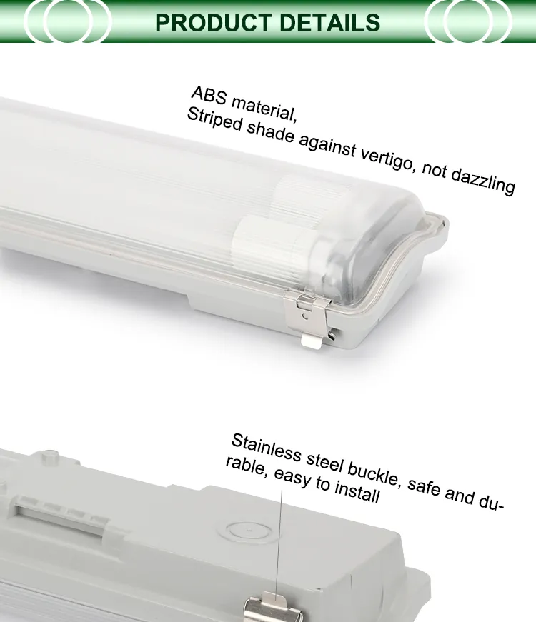 Waterproof, Anticorrosive and Dustproof Factory-Use Fluorescent Lamp 18W36W Workshop Explosion-Proof LED Tri-Proof Lights