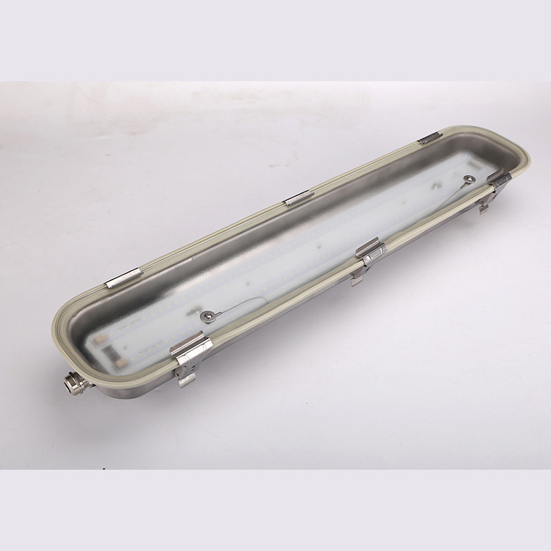 Anti-Explosion Stainless Steel LED Linear Tube Ik10 IP65 Tri-Proof Lighting