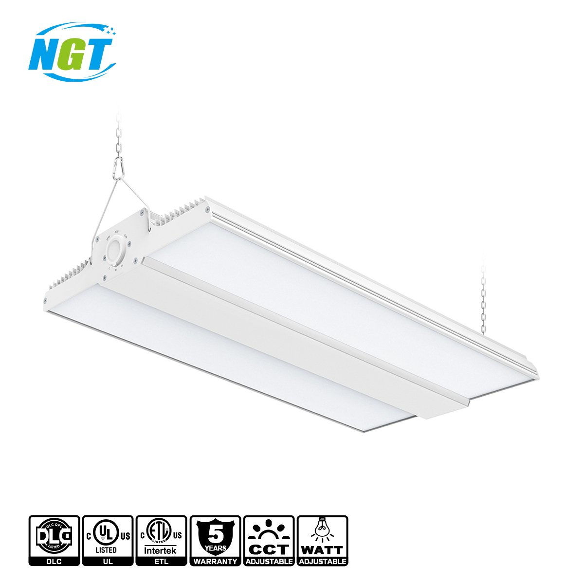 Highbay US Stock 100 150 200 250 300 400 Watt Led Shop Industrial High Bay Linear Light For Shopping Mall Garage