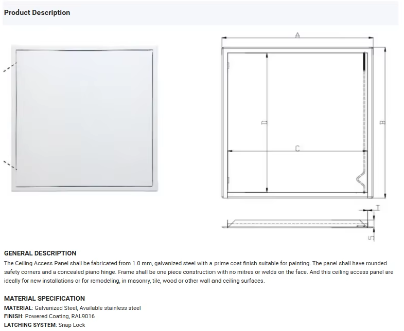Product Specification Drawing 1