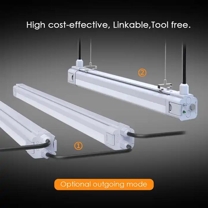 Recolux Led Triproof Light 1500mm 5ft Ip65 Led Linear Batten Parking Lighting Fixture Store Lights