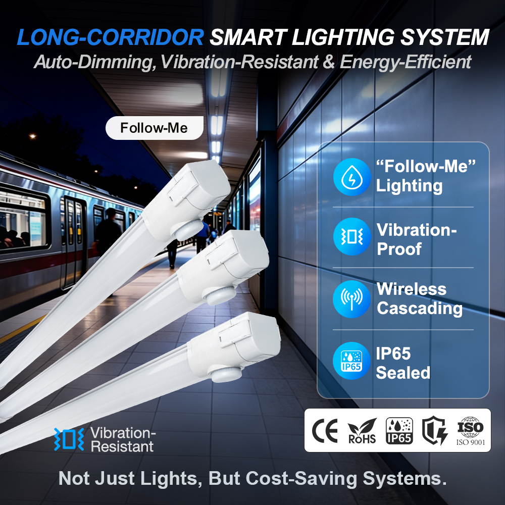 Amelech 5-Year Warranty High Quality 0.6m 1.2m 1.5m IP65 Tri-proof LED Tube Batten Light For Warehouse Supermarket 3-CCT