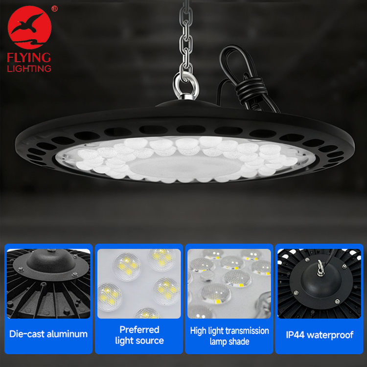 Factory Wholesale Warehouse Highbay IP44 Waterproof Industrial Lighting 100W-200W Die Casting Aluminum UFO For High Bay Light CE