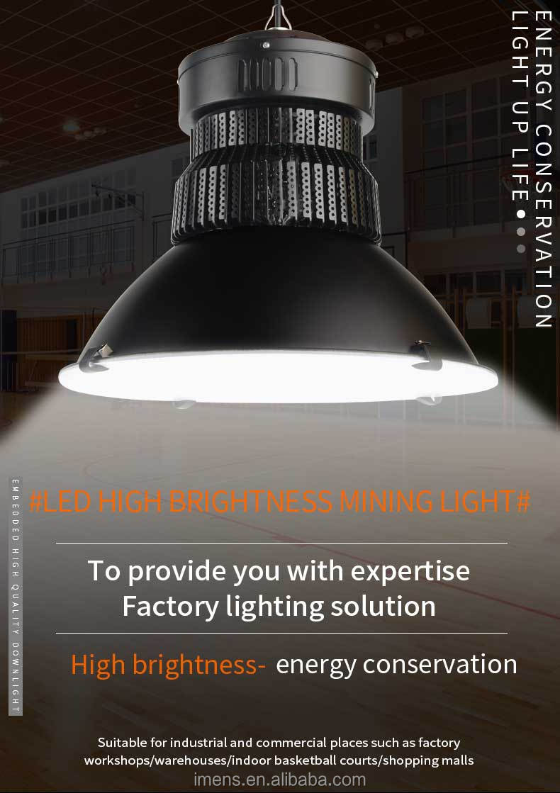 Ceiling Industrial LED High Bay Light 150W/100W IP44 Rated 120 Beam Angle 6000K Daylight Factory Warehouse High Ceiling Light