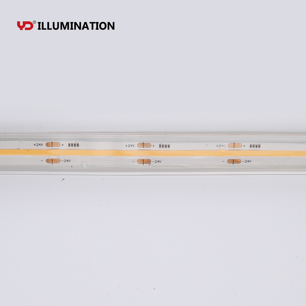 Flexible PVC COB LED Strip Light 24V IP68 Waterproof High Brightness V-0 For Landscape And Modern Building Illumination