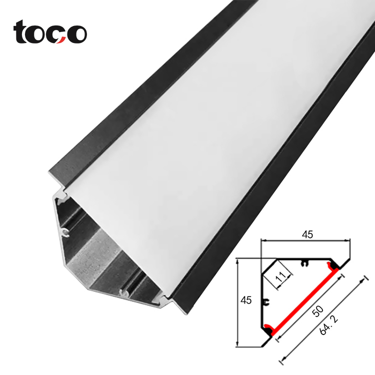 Custom Aluminum Profiles Recessed Linear Led Channels Corner Shape Decorations Living Room Ceiling