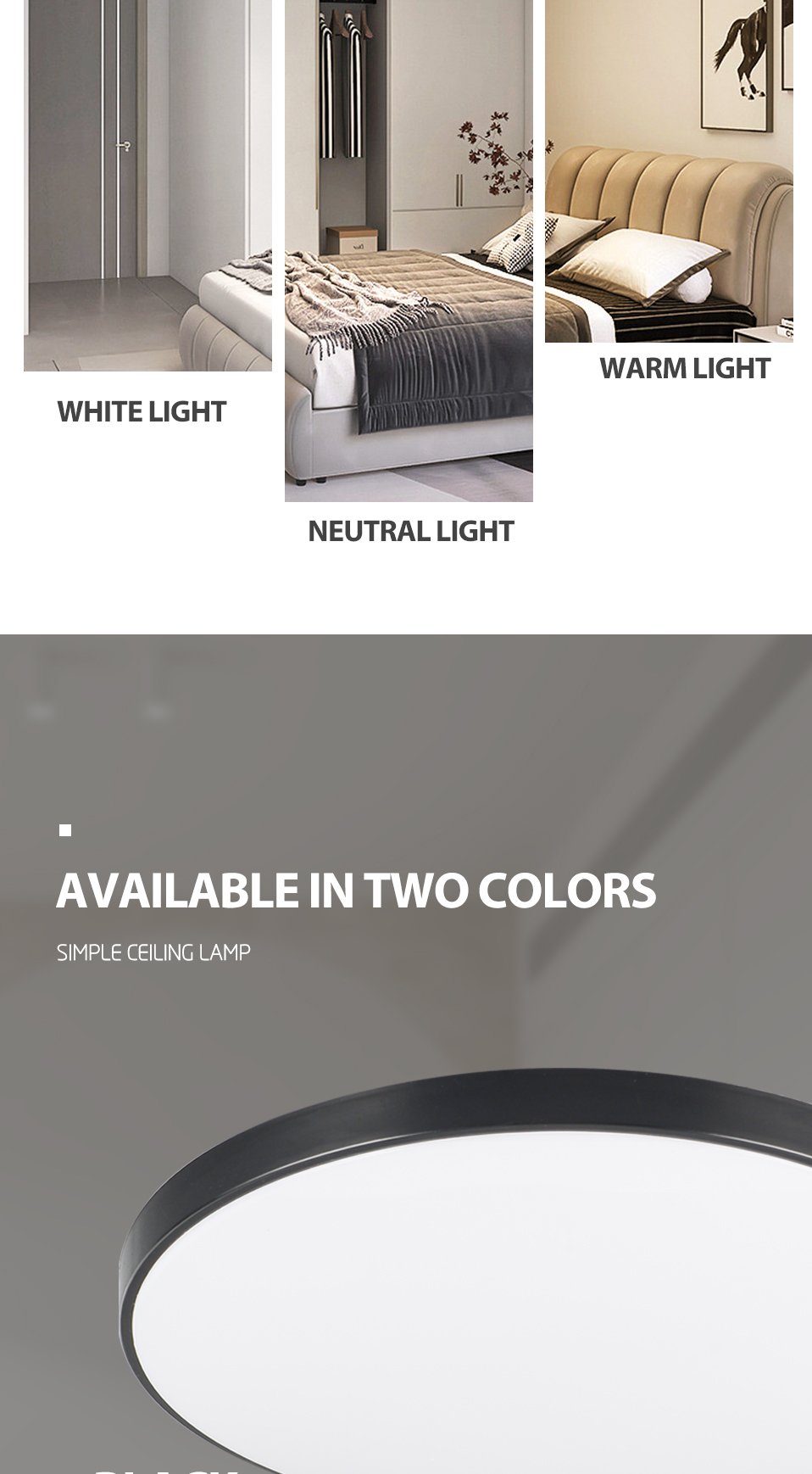 Modern LED Ceiling Light Base Design
