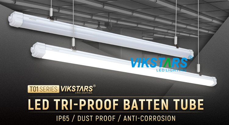 LED Tri Proof Light Specification Diagram