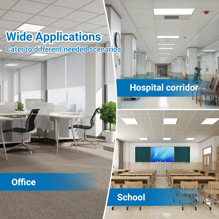 Halcon ETL DLC Listed Dimmable Ceiling Panels Lamp 60x60 Led Troffer Light for Office Hospital