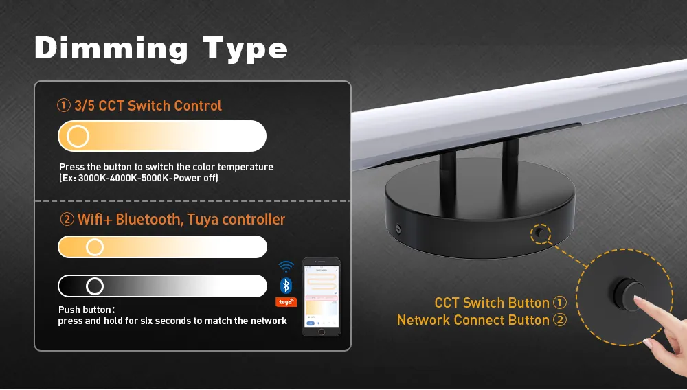 Smart RGB LED Tube Light with APP Control and Adjustable Brightness