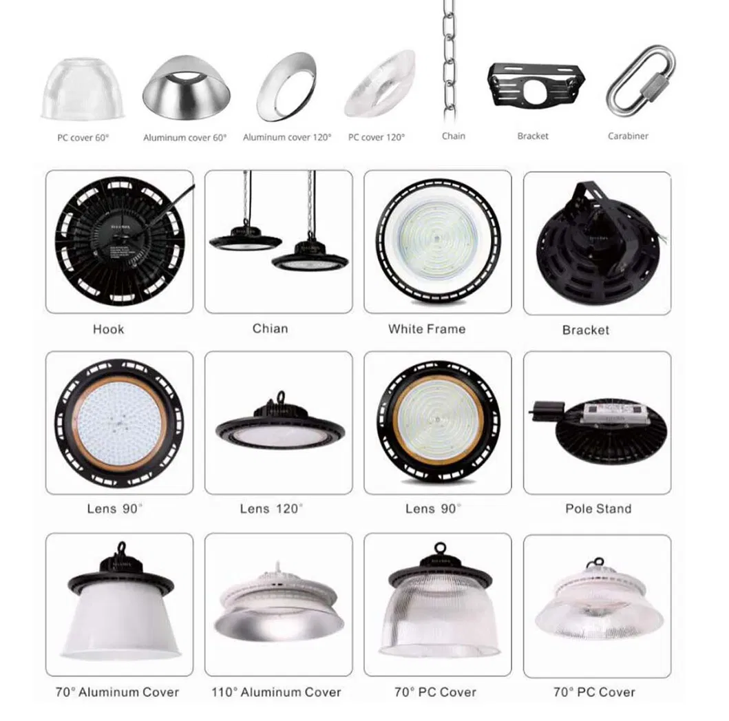Brightness SMD Industrial Highbay Warehouse Lighting Aluminum UFO LED High Bay Lamp