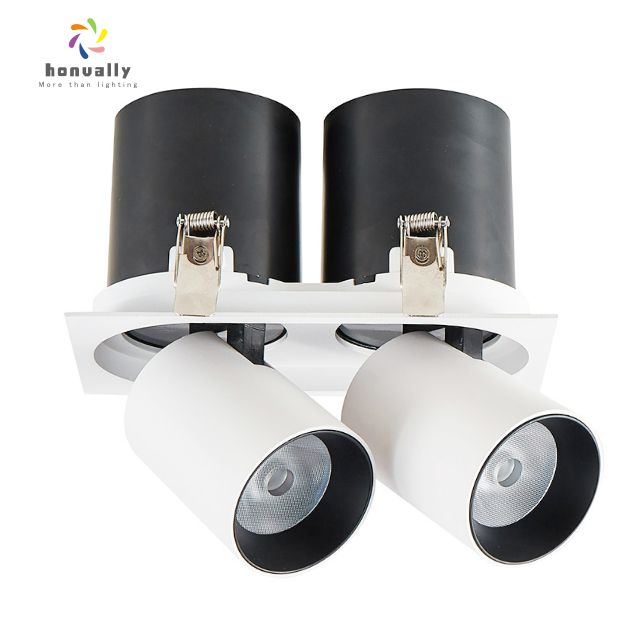 Adjustable 25W Commercial Downlight with White Trim Modern Cob LED Chip Aluminum Body Track Lights