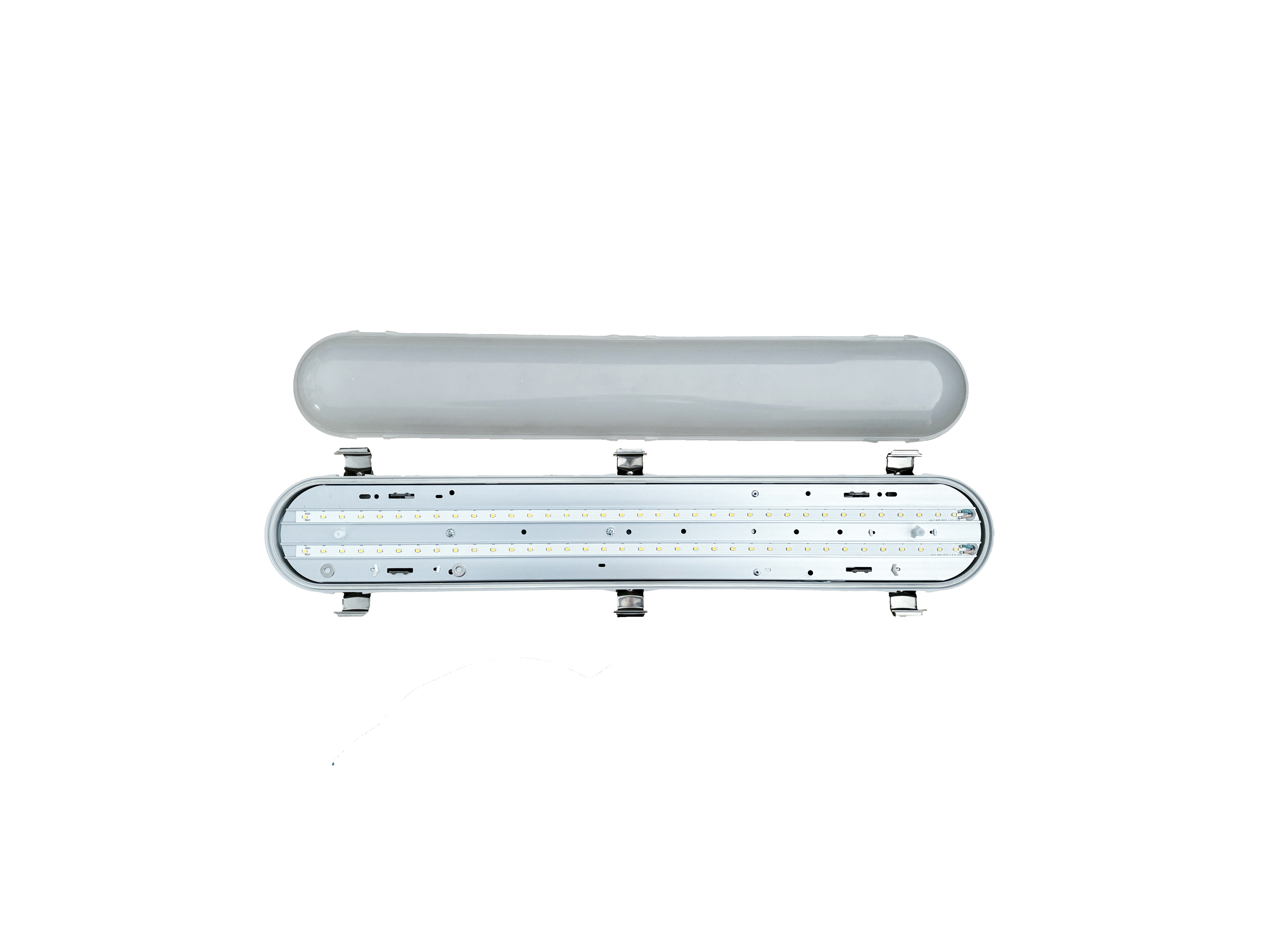 Factory Sales 40W IP65 Double T8 Tube Waterproof Lamp Fixture Steel Linear LED Tri-proof Light for Office &amp; Garage