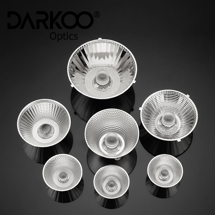 15W Cob Chrome Reflector Led Downlight Module Recessed Deep Reflector 8 Degree Led Cob Reflector Cob Light Lens