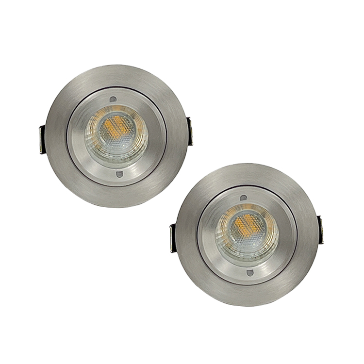 COB LED Downlight Dimmable Single or Double Round Spot Light Recessed Ceiling Lamp for Living Room or Office-IP44