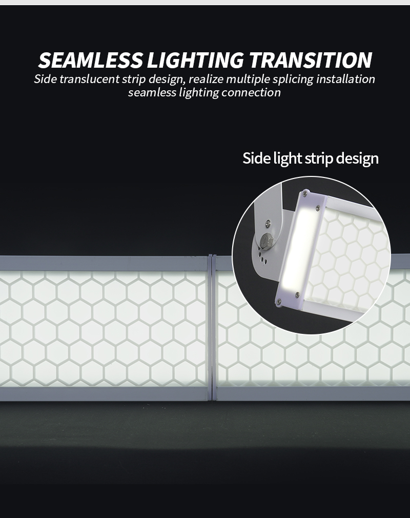 New Indoor Led Badminton Field Lighting Led Badminton Court Light Anti Glare Padel Court Rectangle Hanging Linear Light for Gym