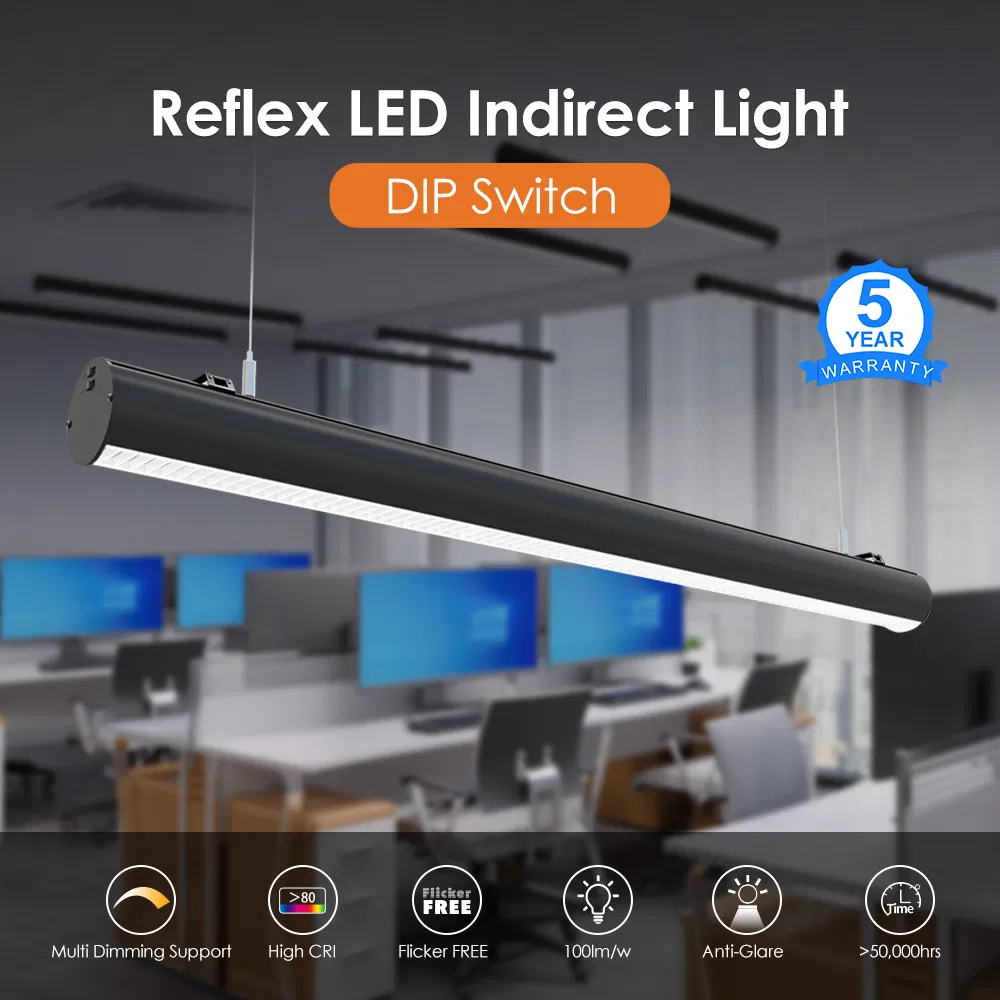 DIP Switch Power Indirect Light Linear Lighting for Shcool and Office