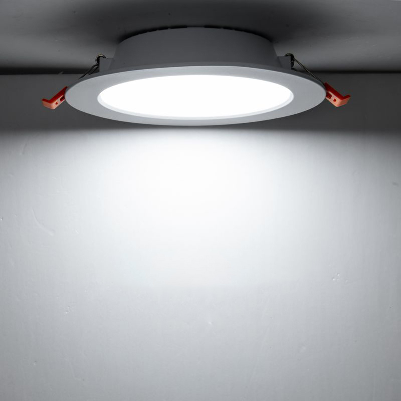 Ultra-Thin Anti-Glare Dimmable Recessed Downlight for Bathroom Kitchen Outdoor Hotel Home 3000-6000K COB Aluminum Embedded