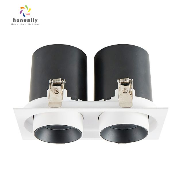 Adjustable 25W Commercial Downlight with White Trim Modern Cob LED Chip Aluminum Body Track Lights