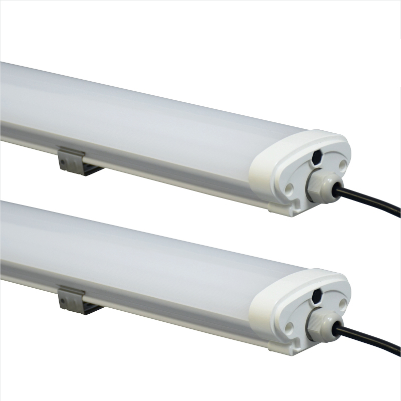 High Lumen IP65 LED Tri-proof Light PC+Aluminum Dimmable Linkable Corrosion Resistant Factory Workshop 2FT 5FT 36W 50W 72W