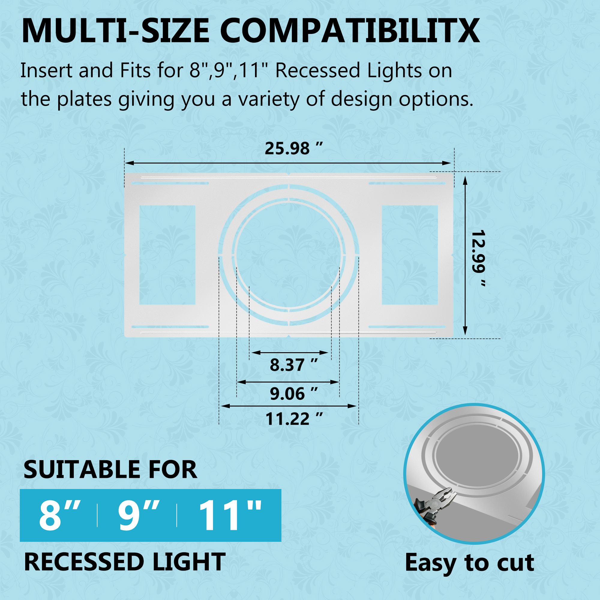 Modular Iron Mount For LED Panel Lights Drop Ceiling Ready Quick-Release Design
