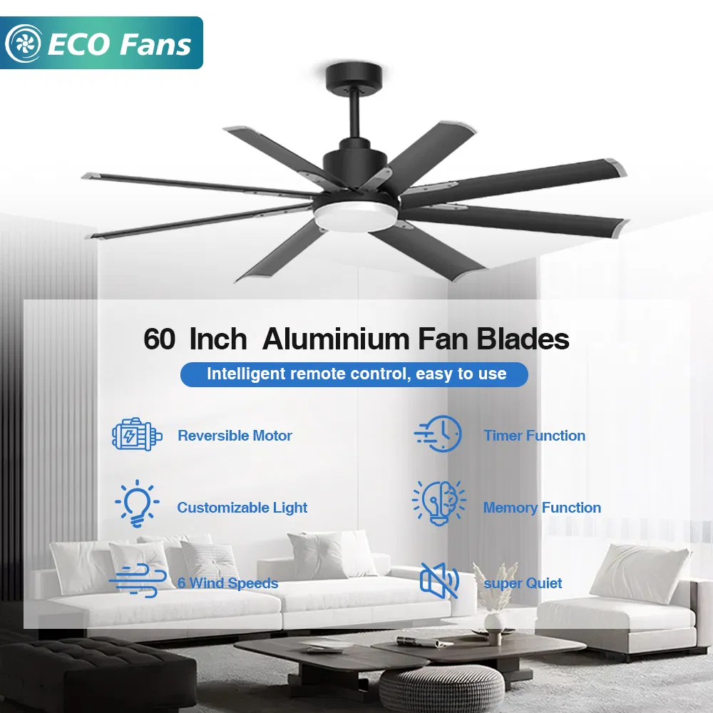 Smart APP Control Ceiling Fan with LED Light and Timer Setting