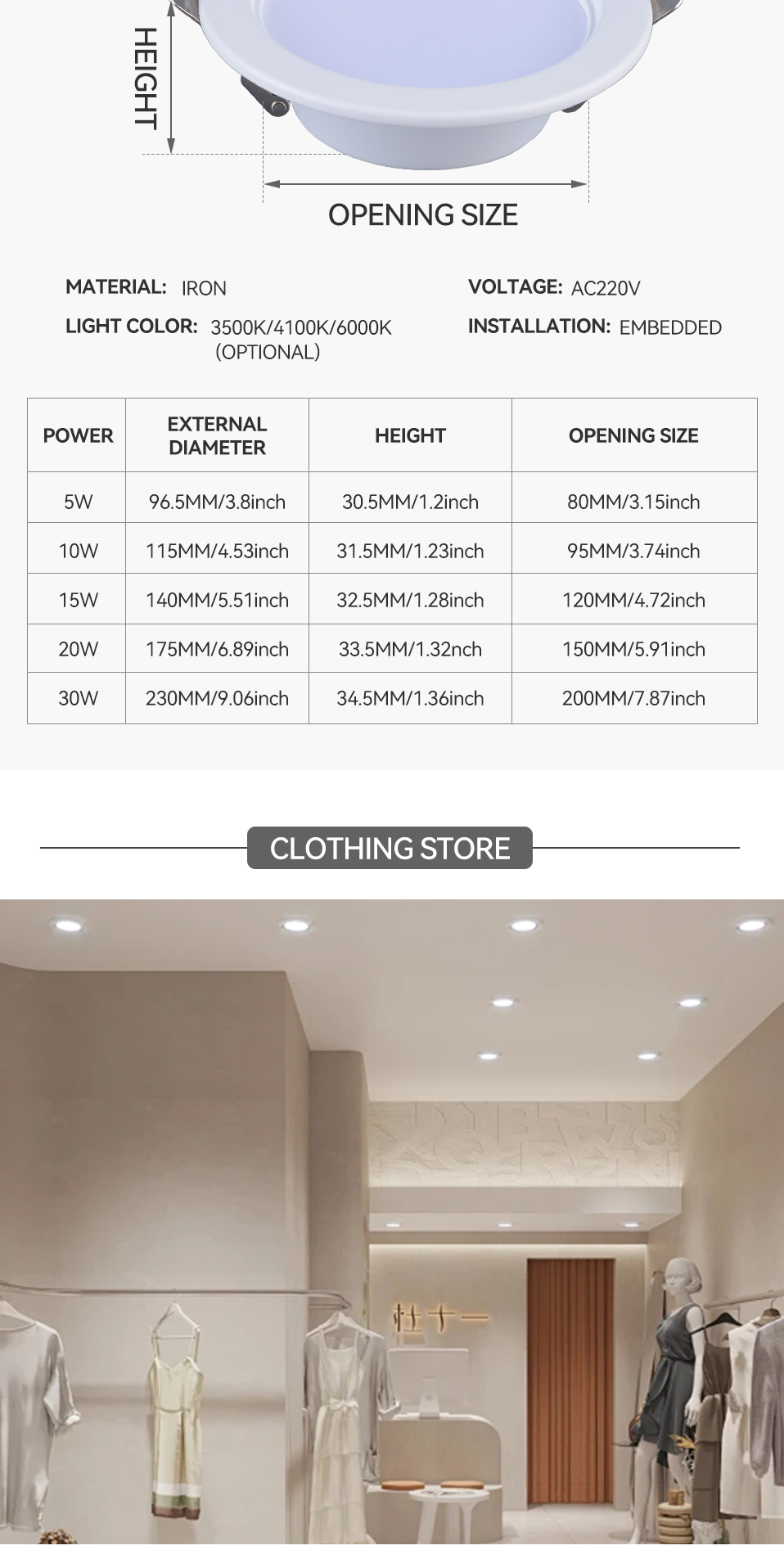 Modern Led Downlight Detail 9